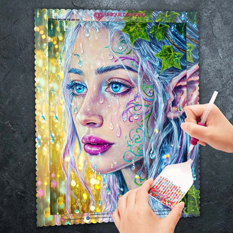 5D Diamond Painting – Elara, die Tränenelfe