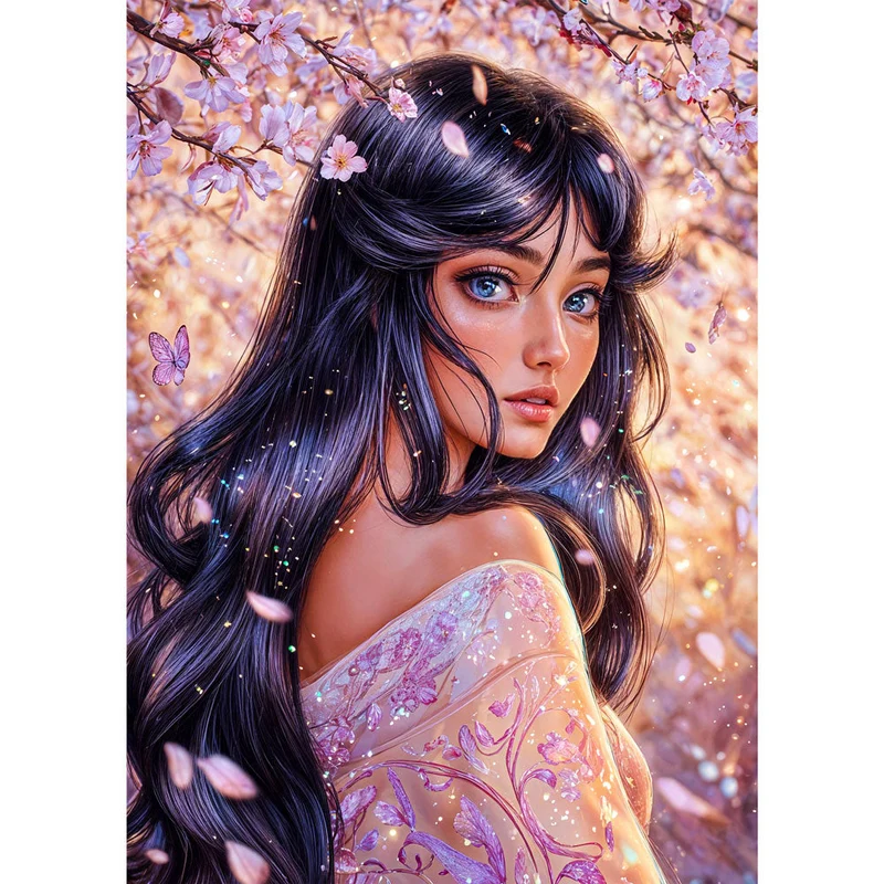 5D Diamond Painting – Hanamiza: Die Blütenseele