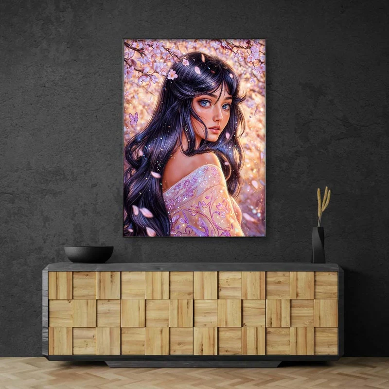 5D Diamond Painting – Hanamiza: Die Blütenseele