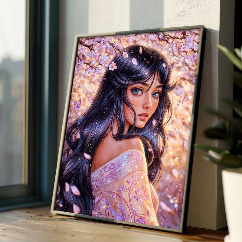 5D Diamond Painting – Hanamiza: Die Blütenseele