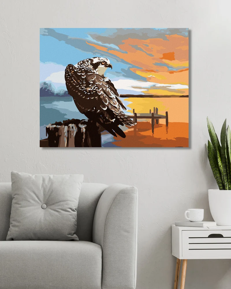 Diamond painting - ADLER, STEG UND SONNENUNTERGANG (D. RUSTY RUST)