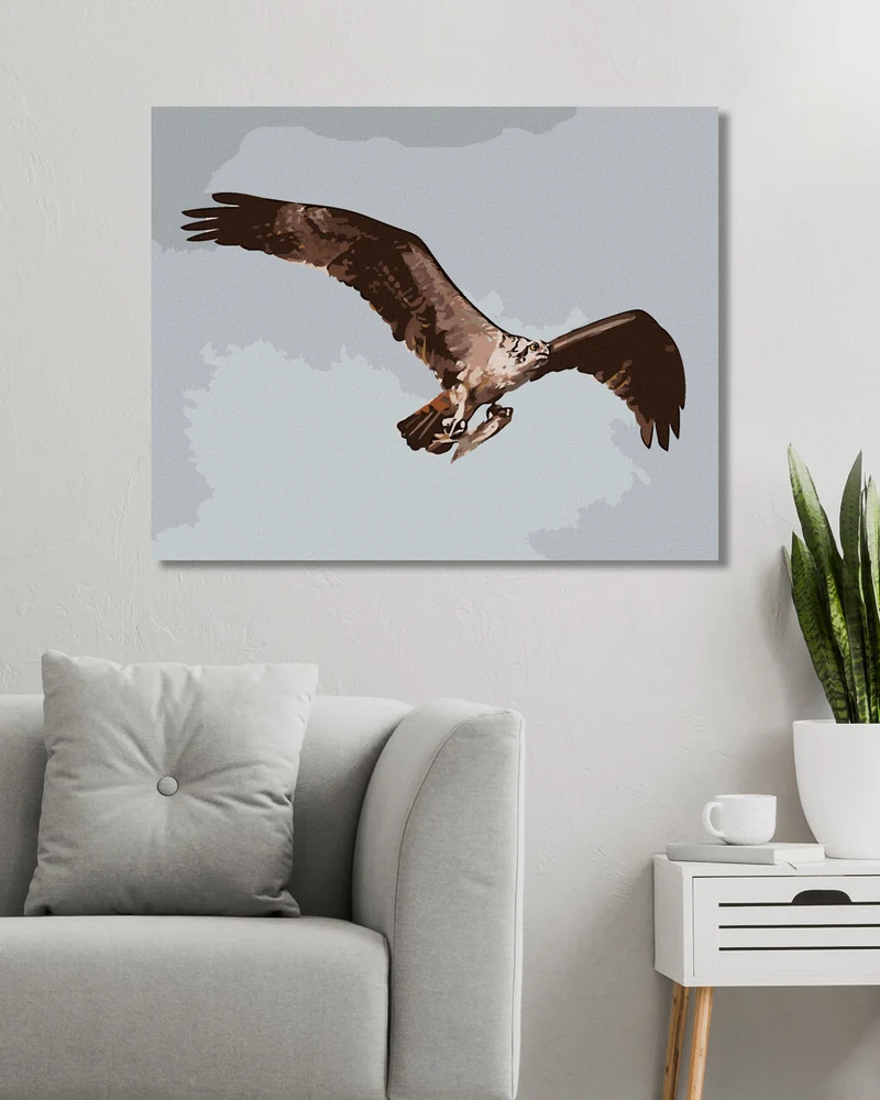 Diamond painting - ADLER IM FLUG MIT BEUTE (D. RUSTY RUST)