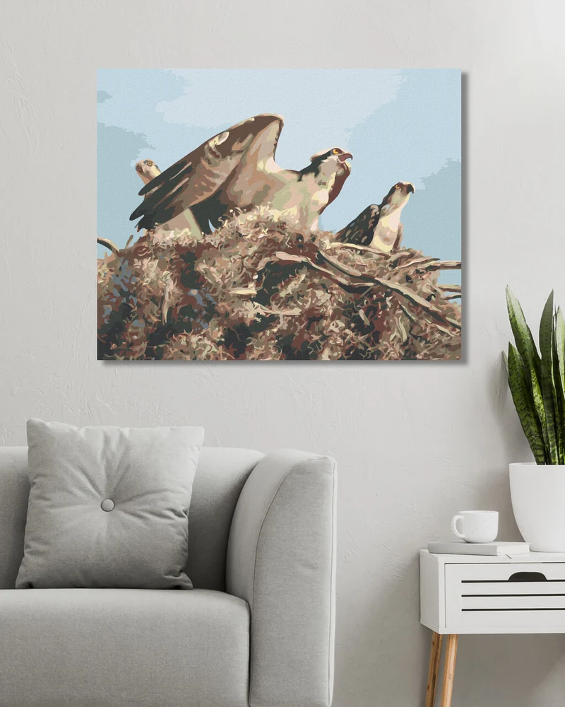 Diamond painting - ADLER IM NEST (D. RUSTY RUST)
