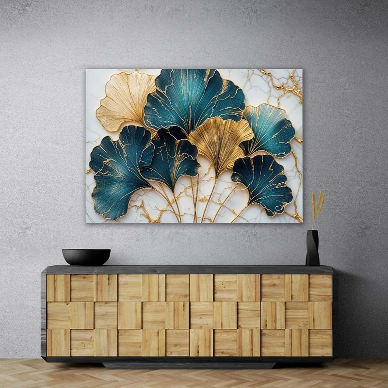 5D Diamond Painting – Goldene Ginkgo-Träume
