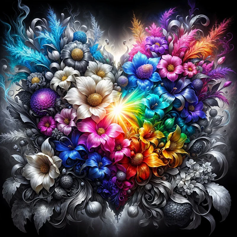 5D Diamond Painting – Herz aus Farben und Licht