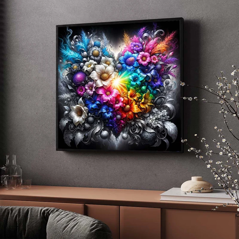 5D Diamond Painting – Herz aus Farben und Licht