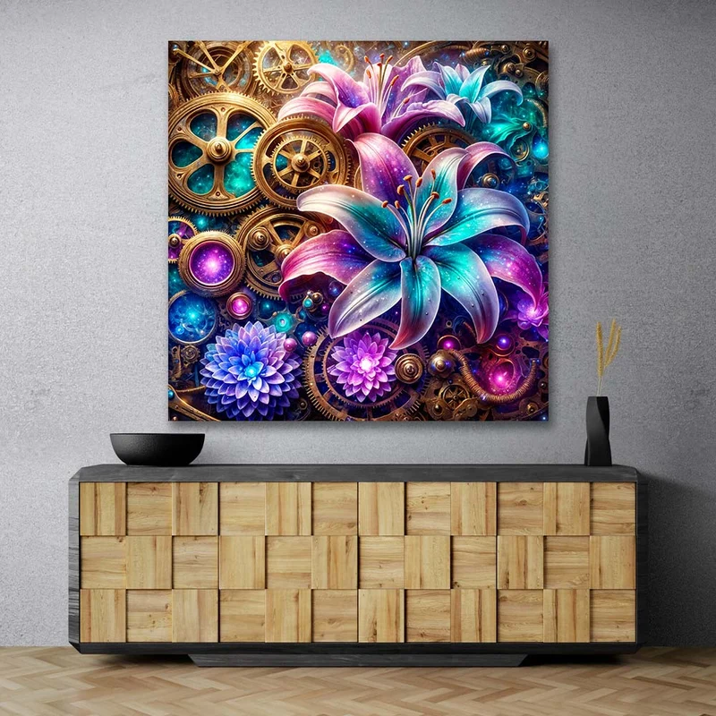 5D Diamond Painting – Zeitblüten des Universums