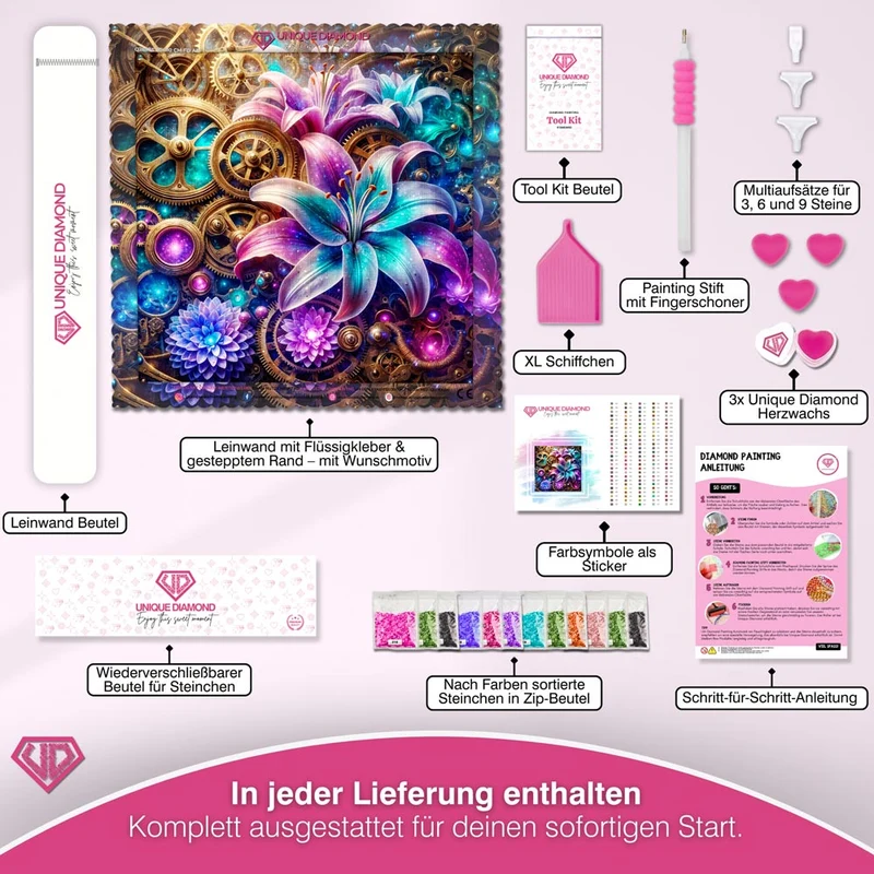 5D Diamond Painting – Zeitblüten des Universums