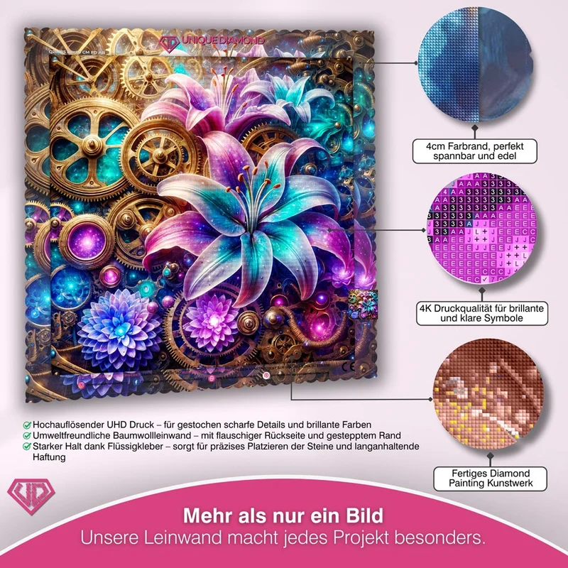 5D Diamond Painting – Zeitblüten des Universums