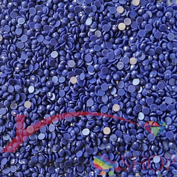 DMC 158 Blue DK - runde Steine - Diamond Painting