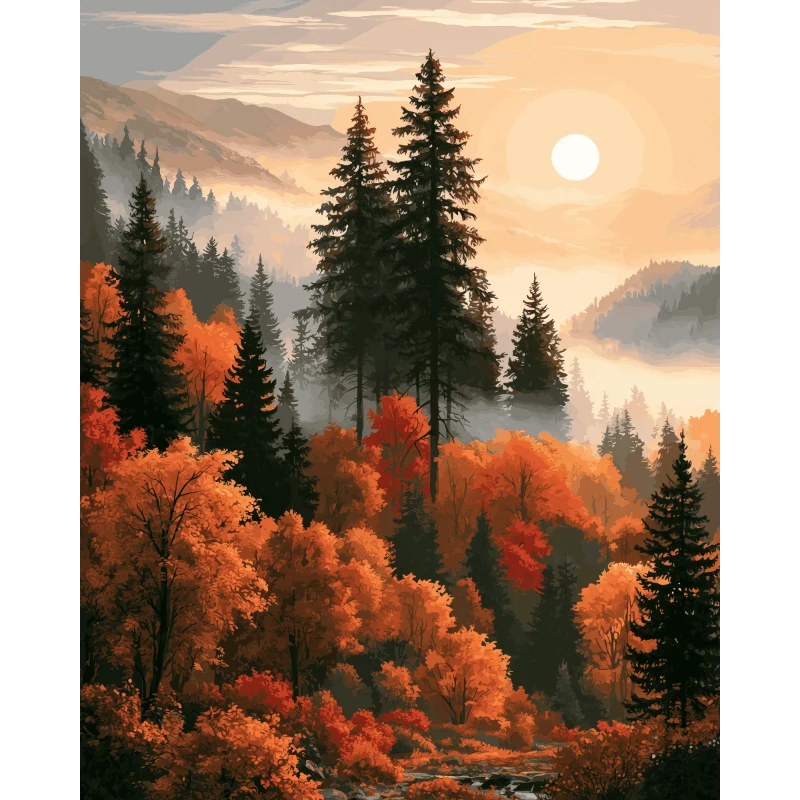 Herbsttal im Nebel