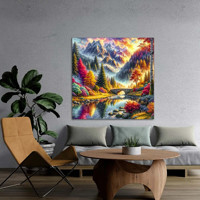 5D Diamond Painting – Brücke der Morgenröte