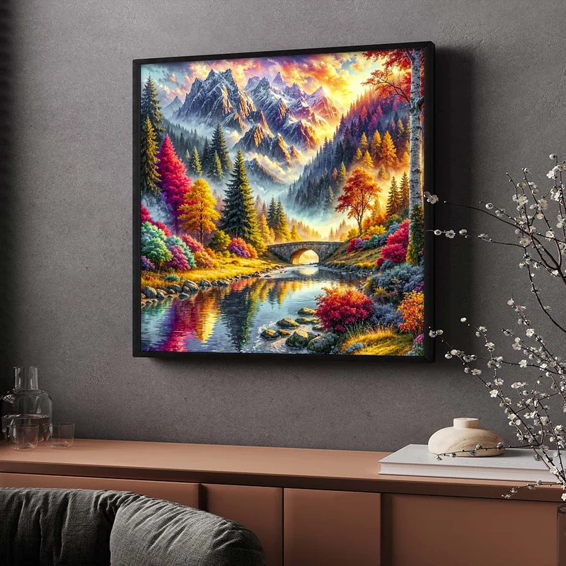 5D Diamond Painting – Brücke der Morgenröte