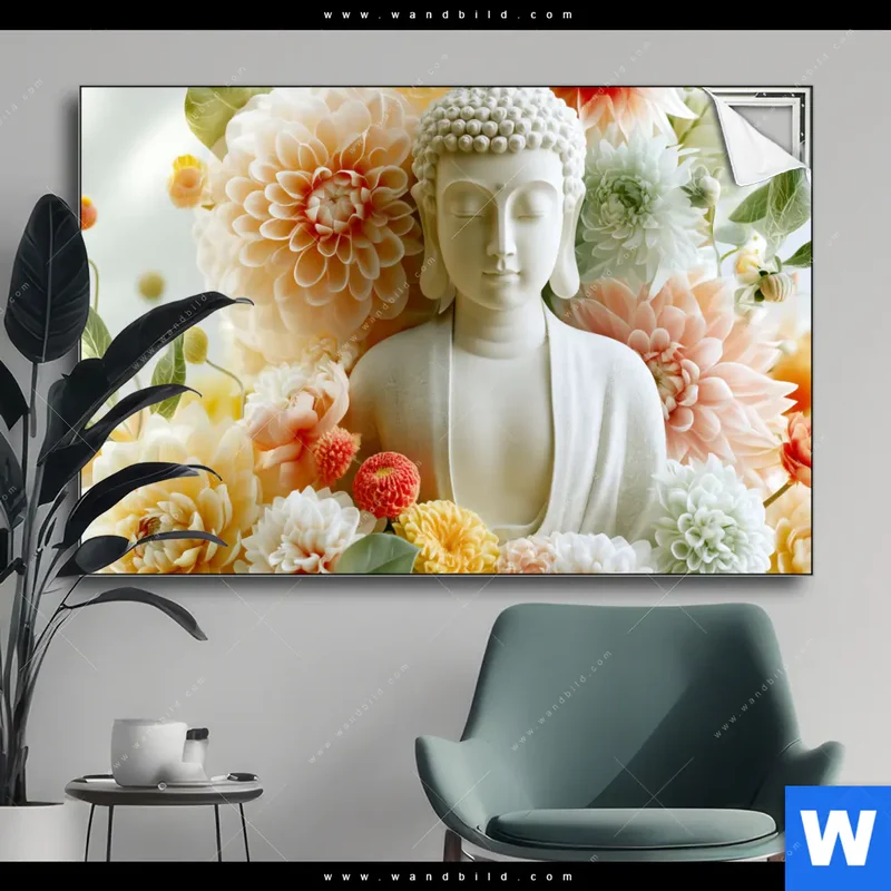 Spannbild | Buddha im Blütenglück | Querformat