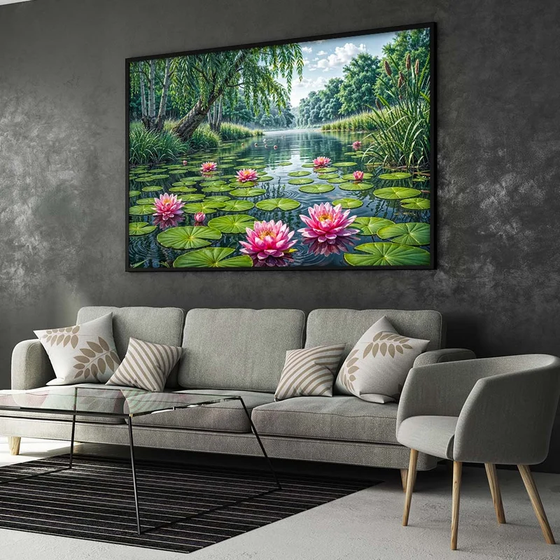 5D Diamond Painting – Seerosentraum der Liora