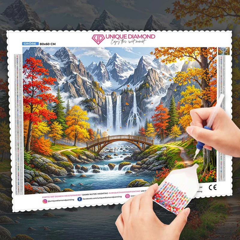 5D Diamond Painting – Herbstbrücke der Melina