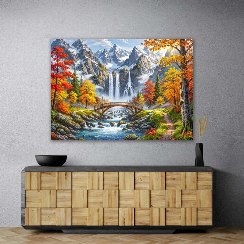 5D Diamond Painting – Herbstbrücke der Melina