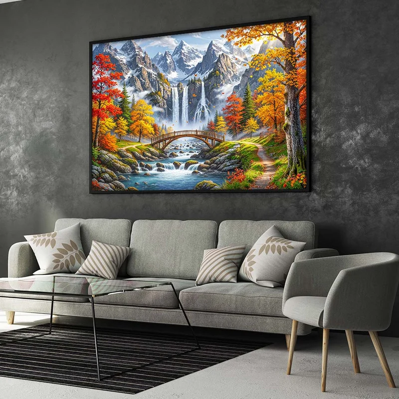 5D Diamond Painting – Herbstbrücke der Melina