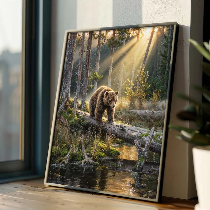 5D Diamond Painting – Morgengold mit Bärenherz