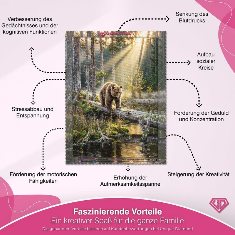 5D Diamond Painting – Morgengold mit Bärenherz