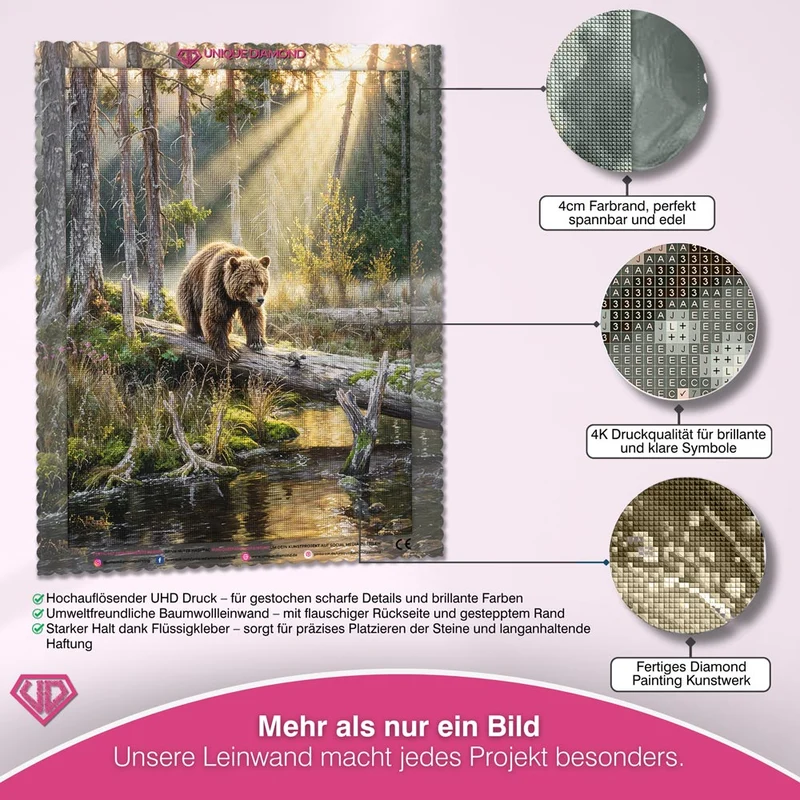 5D Diamond Painting – Morgengold mit Bärenherz