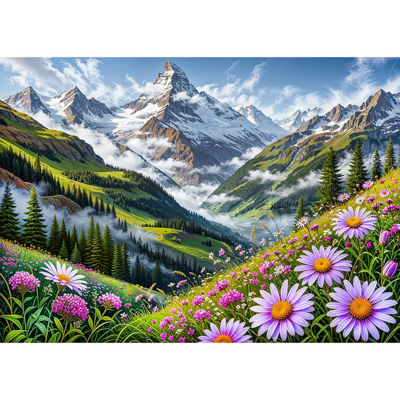 5D Diamond Painting – Alpenglühen in Liliana's Tal
