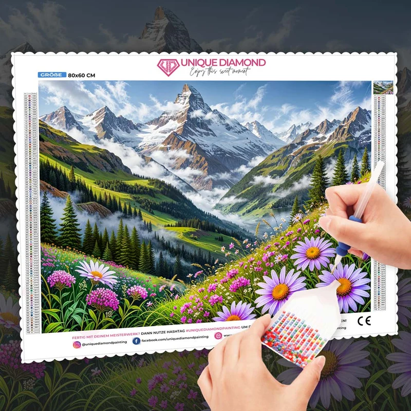5D Diamond Painting – Alpenglühen in Liliana's Tal