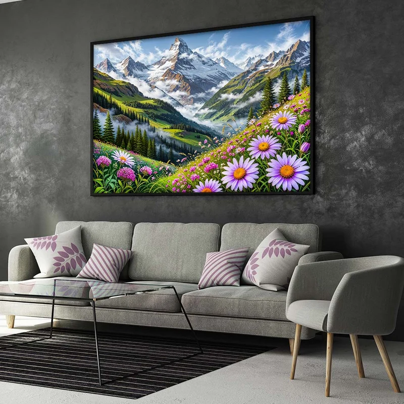 5D Diamond Painting – Alpenglühen in Liliana's Tal