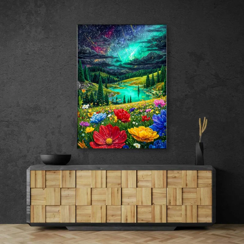 5D Diamond Painting – Sternenblumen über Eden