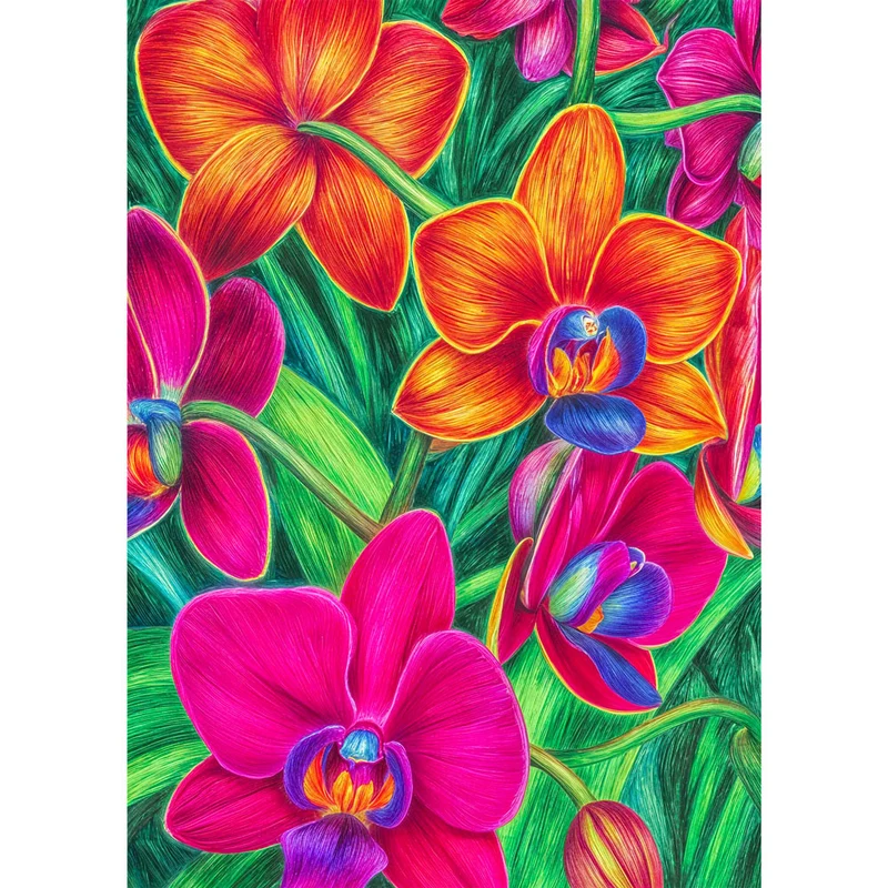 5D Diamond Painting – Tropenzauber der Orchideen