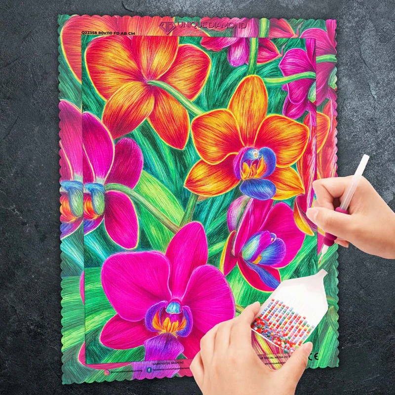 5D Diamond Painting – Tropenzauber der Orchideen