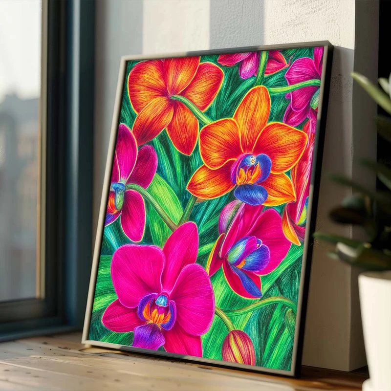 5D Diamond Painting – Tropenzauber der Orchideen