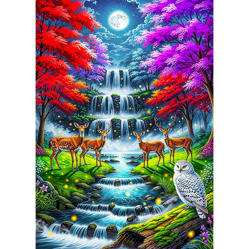 5D Diamond Painting – Nachtzauber im Feenwald