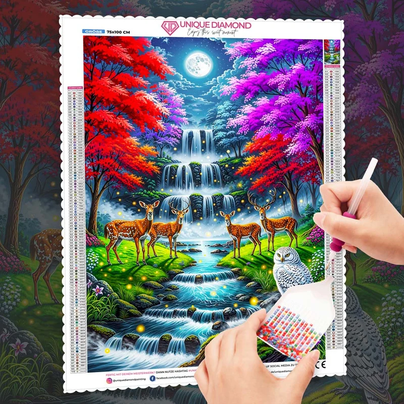 5D Diamond Painting – Nachtzauber im Feenwald