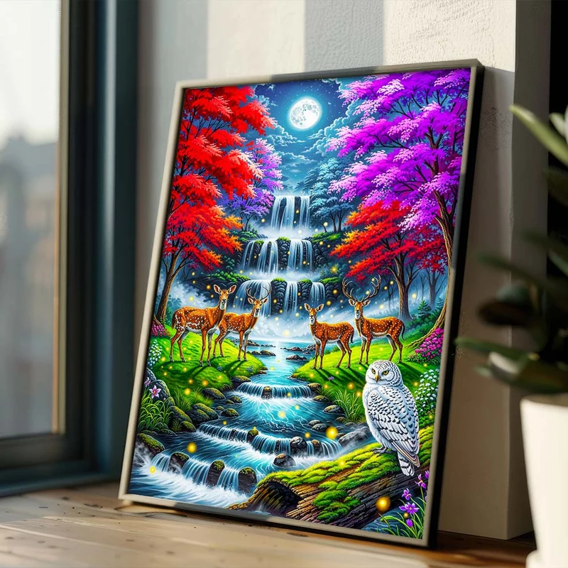 5D Diamond Painting – Nachtzauber im Feenwald