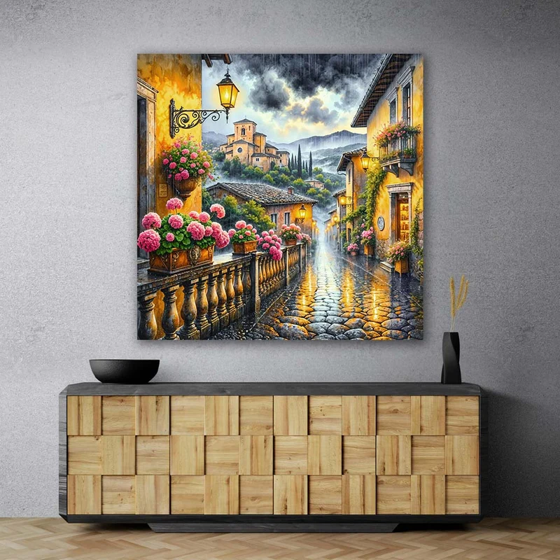 5D Diamond Painting – Regentage in Toskana