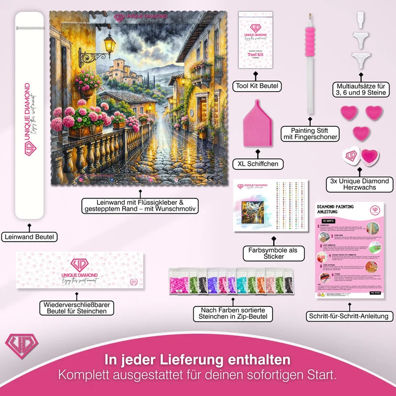 5D Diamond Painting – Regentage in Toskana