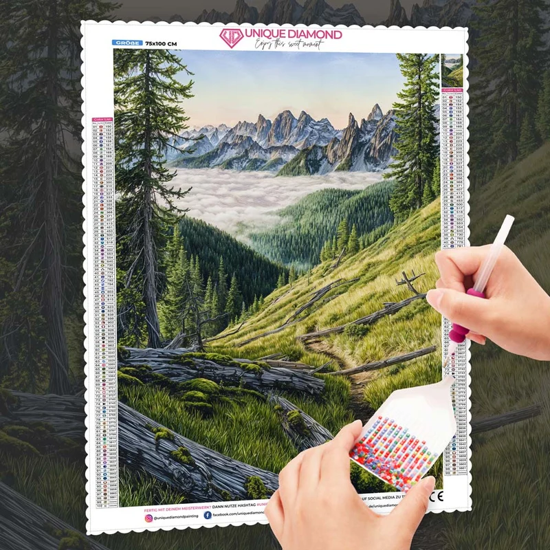5D Diamond Painting – Pfad über den Wolken