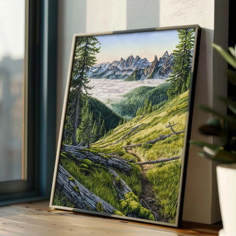 5D Diamond Painting – Pfad über den Wolken
