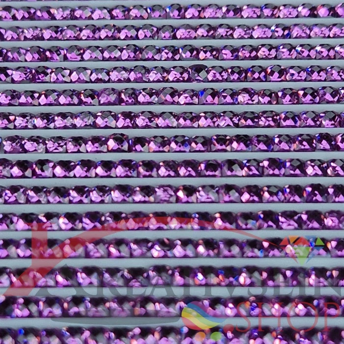 DMC 208 Lavender VY DK - eckige Steine - Strass - Diamond Painting