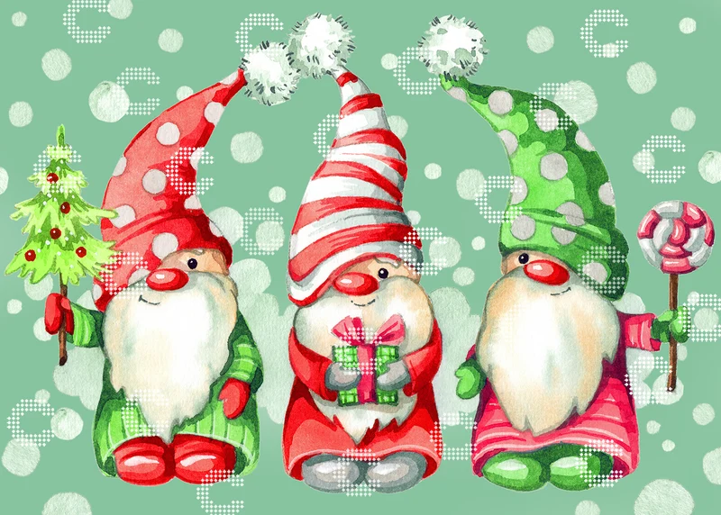 Diamond Painting - Anna Petunova - Christmas Gnomes