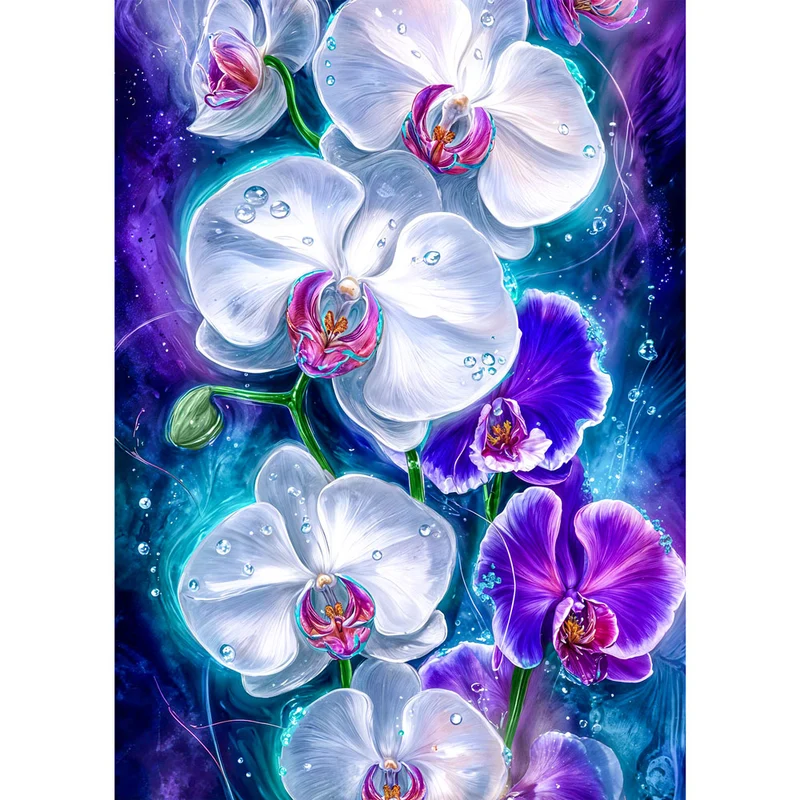 5D Diamond Painting – Orchideen im Licht der Tiefe