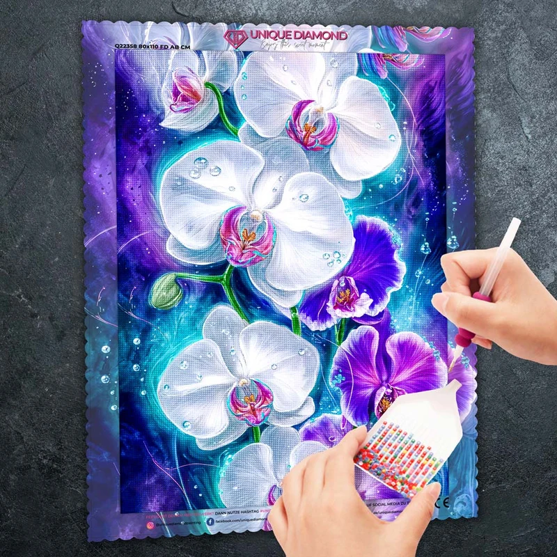 5D Diamond Painting – Orchideen im Licht der Tiefe