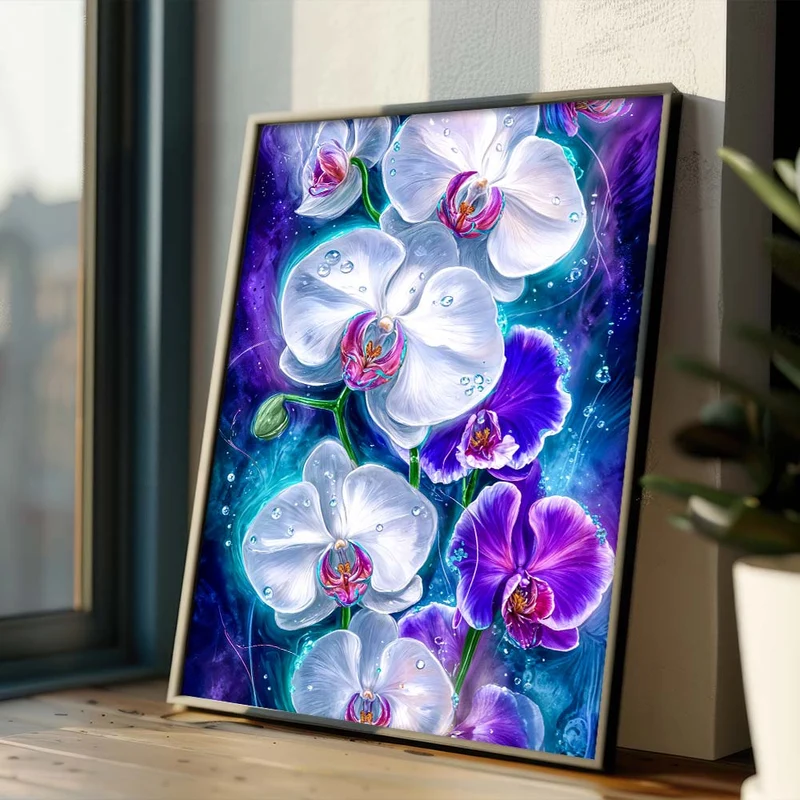 5D Diamond Painting – Orchideen im Licht der Tiefe