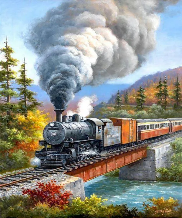 Train Landscape Pattern PIX-620