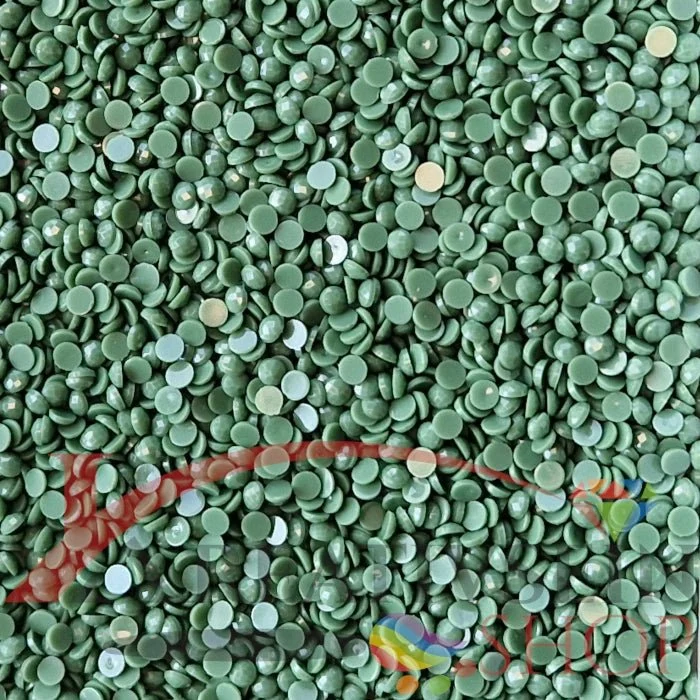 DMC 320 Pistachio Green MED - runde Steine - Diamond Painting