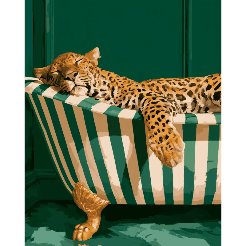 Leoparden-Schaumbad