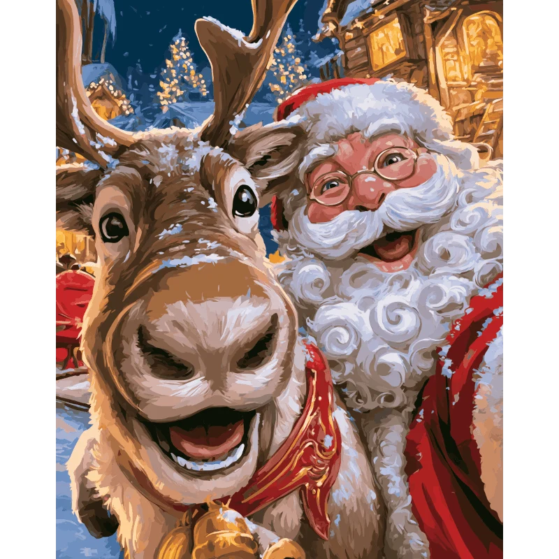 Selfie mit Weihnachtsmann & Rudolph