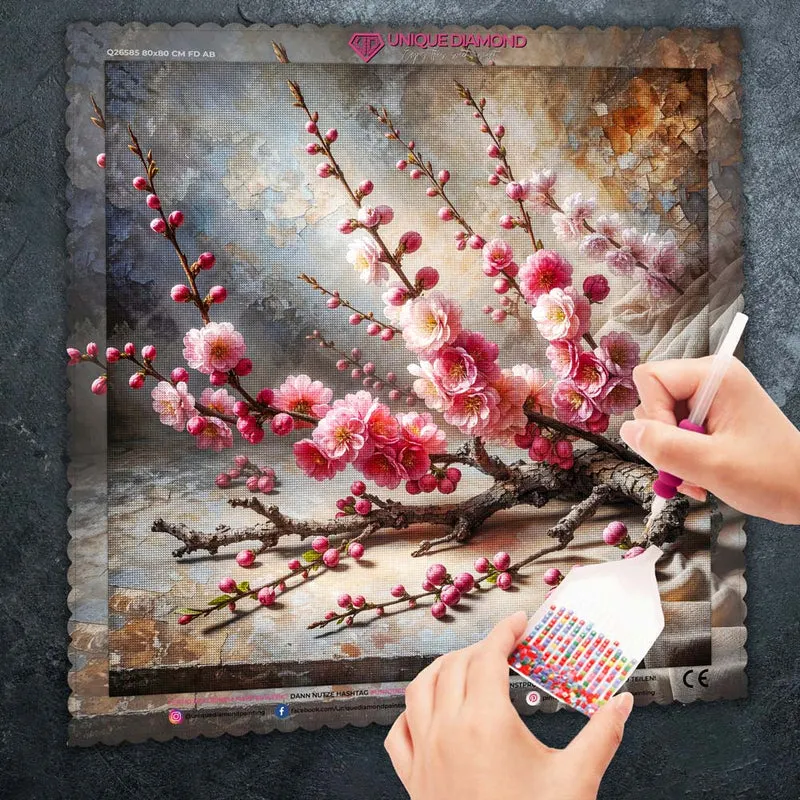 5D Diamond Painting – Kirschblüten der Stille
