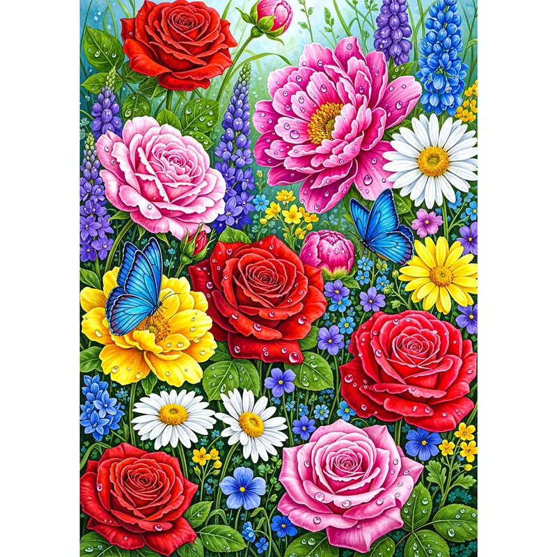 5D Diamond Painting – Garten der Farbenfreude